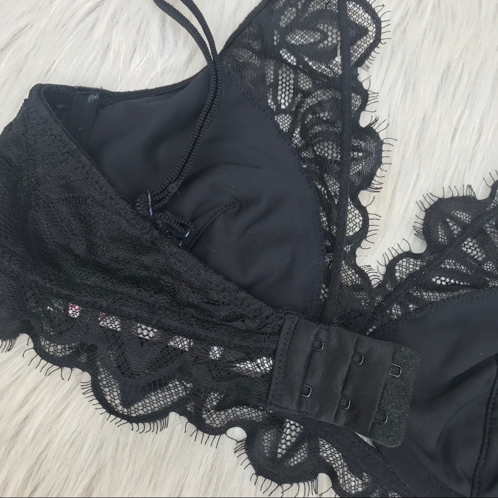 Pink Black lace bralette - Picture 3 of 4